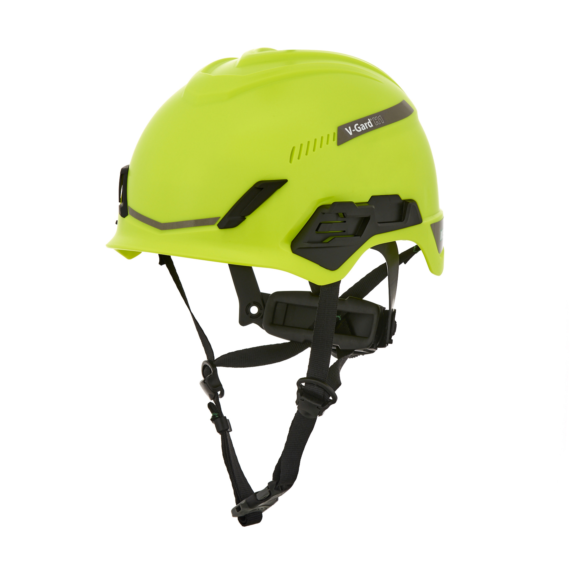 V-Gard® H1 Safety Helmet, Trivent, Hi-Viz Yellow/Green, Fas-Trac® III Pivot, ANSI, EN12492